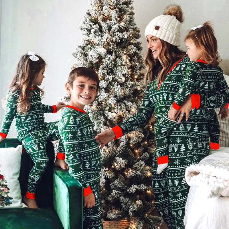 Christmas Family Matching Pajamas Set - Green - Gathering Littles