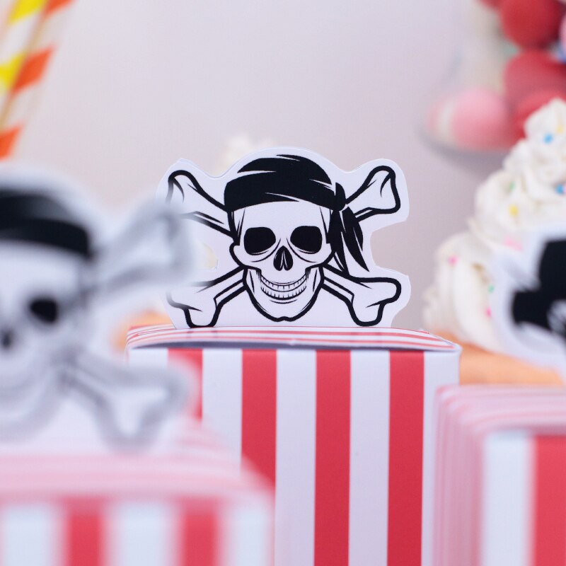 Pirate Party Favor Box Set , Pirate Ship Birthday Party Decoration - 5 Pcs - Gathering Littles