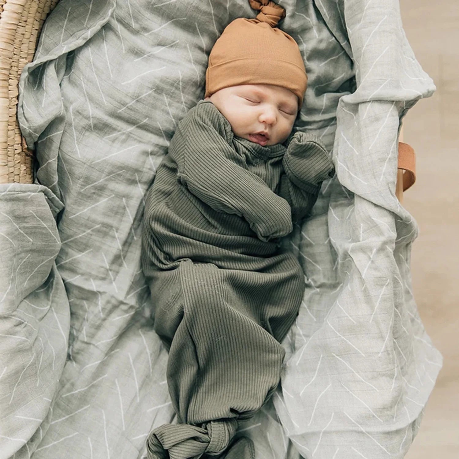 Knotted Baby Gown - Cotton - Gathering Littles