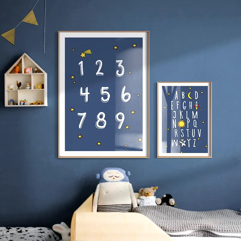 Astronaut Space Wall Art Prints for Baby Nursery - Gathering Littles