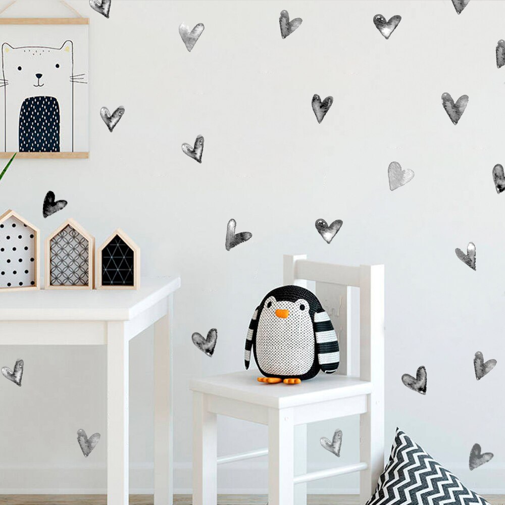 Funlife® Heart Decorative Wall Stickers Bedroom Decor Eco-Friendly PVC Wallpaper Living Room Vinyl Wall Decals for Children Room - Gathering Littles
