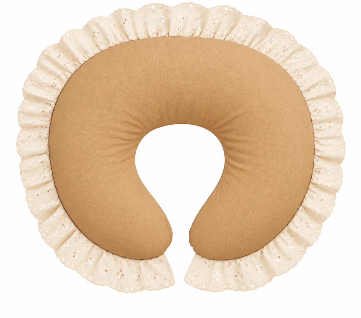Ivory Eyelet Ruffle Original Nursing Pillow Cover