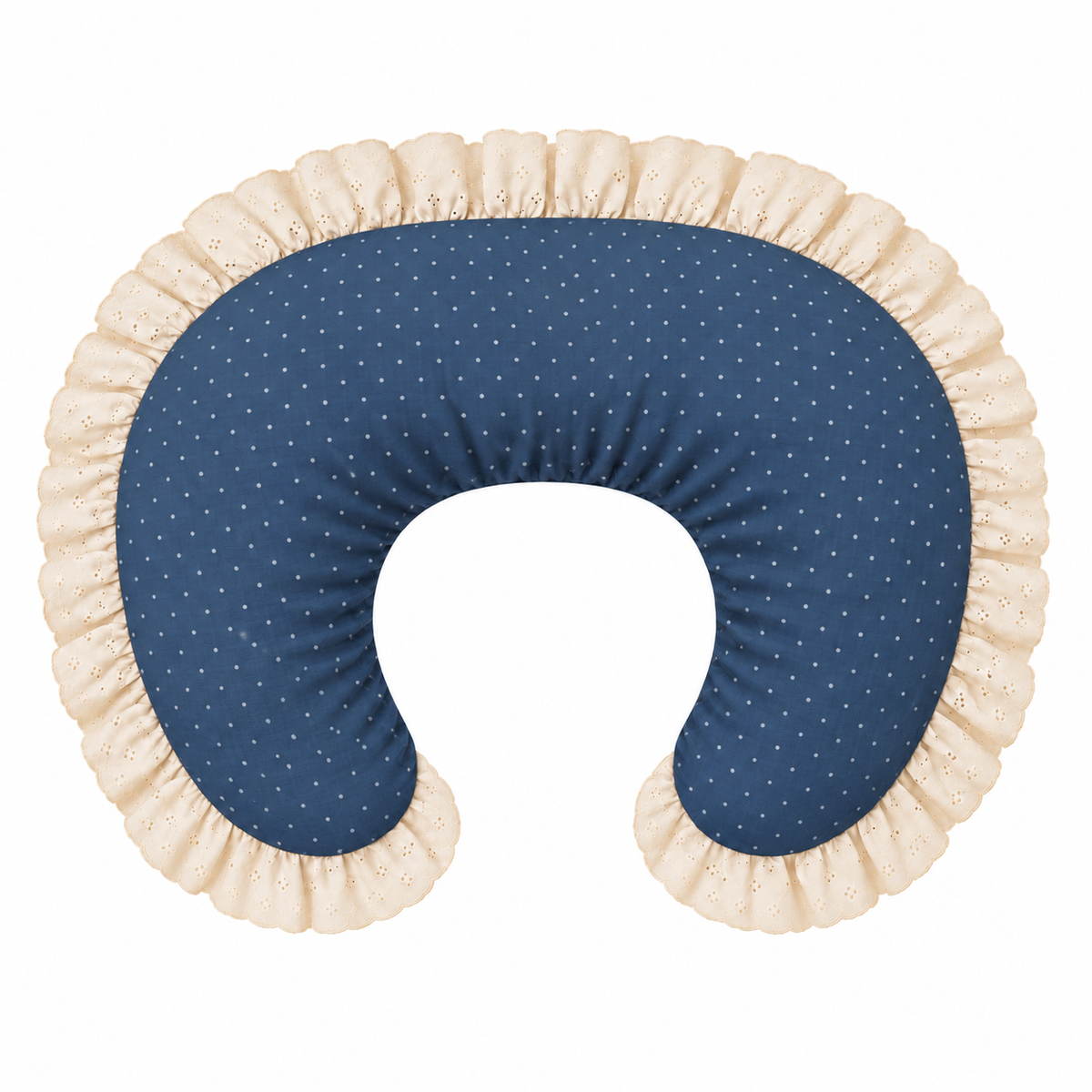 Ivory Eyelet Ruffle New Nursing Pillow Cover