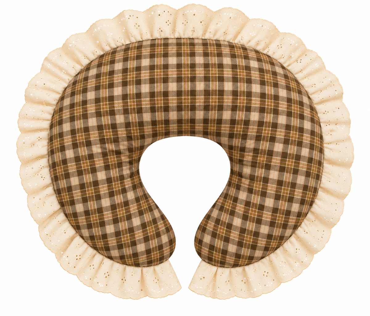Ivory Eyelet Ruffle Original Nursing Pillow Cover
