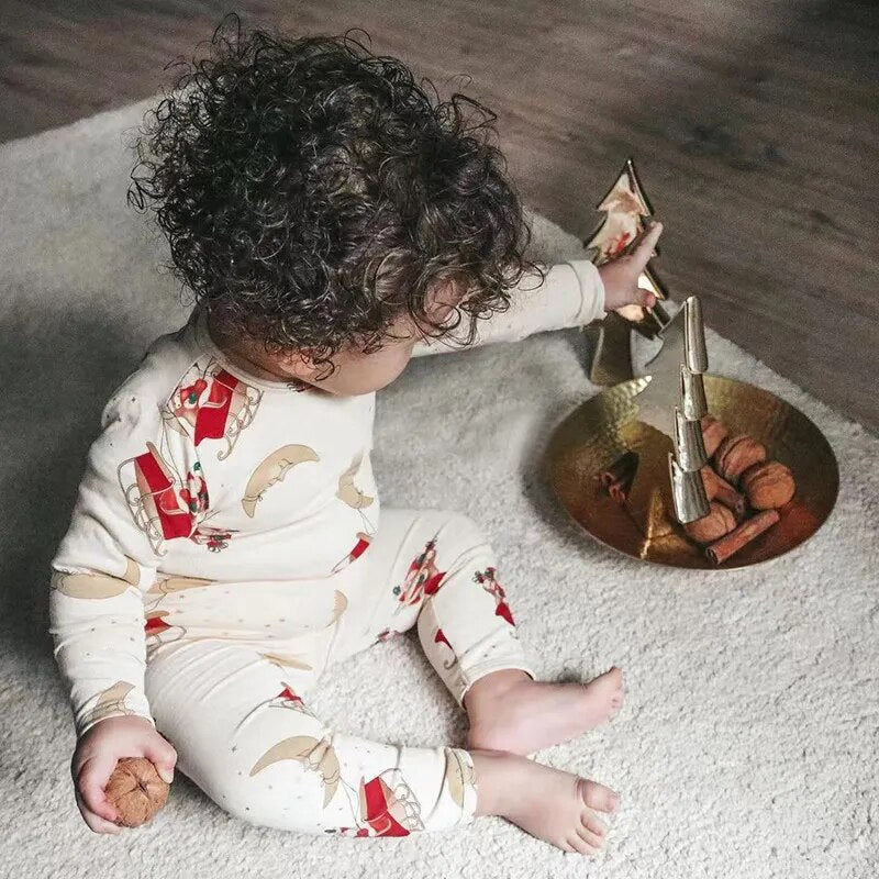 Baby & Toddler Christmas Santa Pajamas Set For Boys and Girls - Gathering Littles