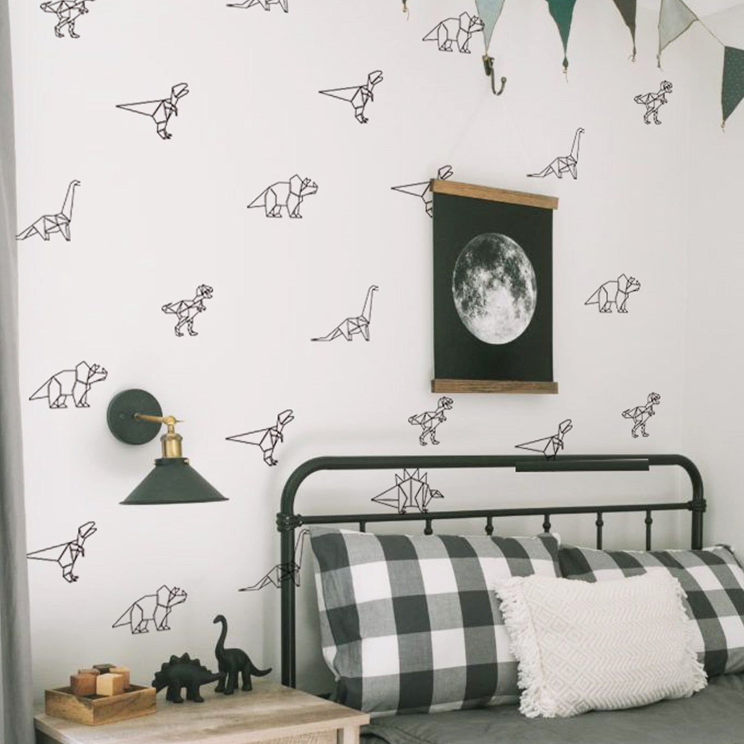 Watercolor Dinosaur Wall Stickers for Kids Room or Dinosaur Themed Nursery - Gathering Littles