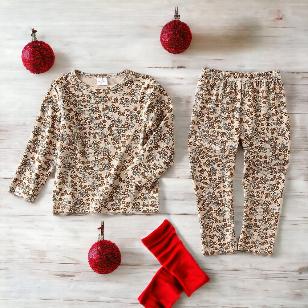 Toddler Holly Pajamas Set Long Sleeve Top & Pants - Gathering Littles