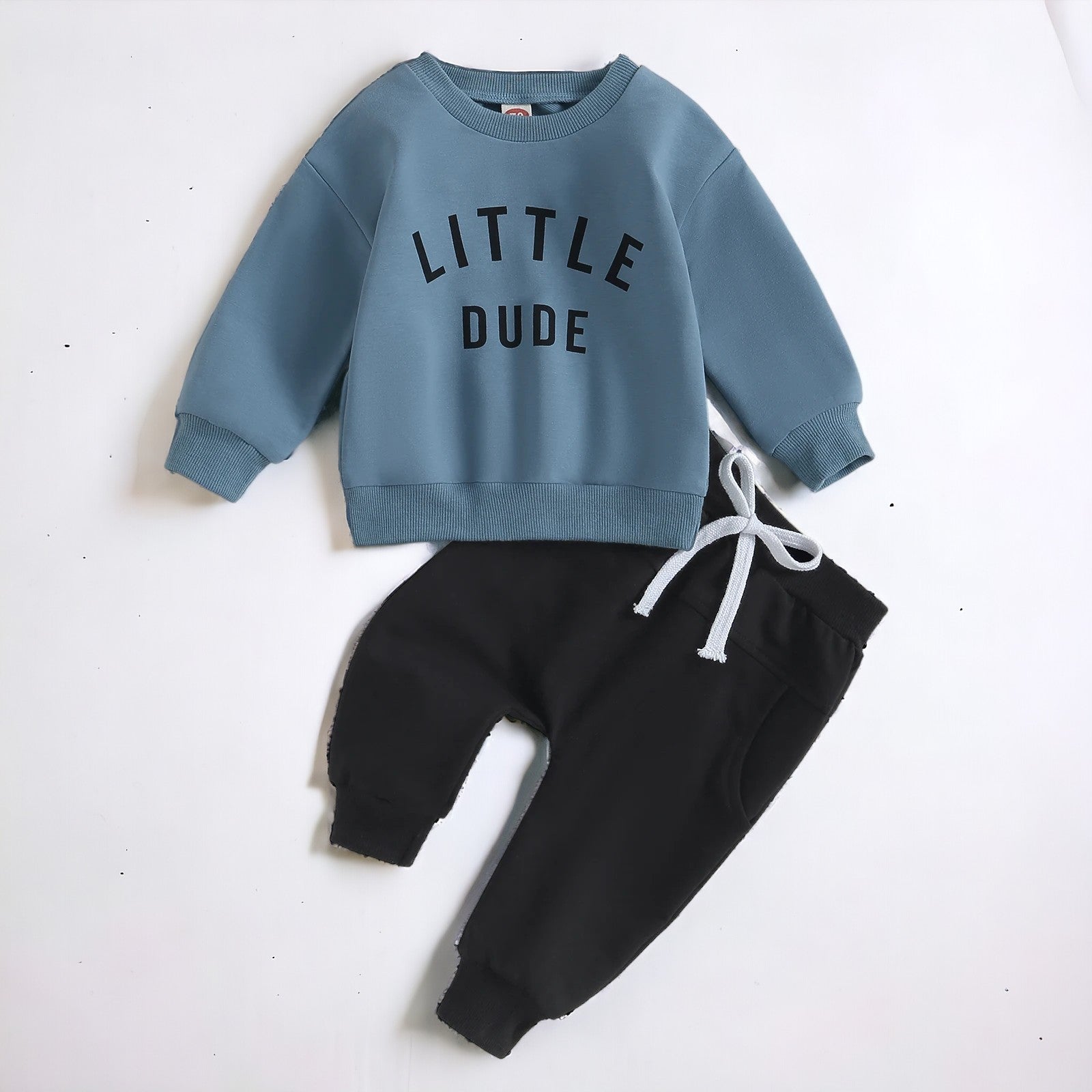 Little Dude Toddler Outfit Long Sleeve Sweatshirt and Pants Set - Gathering Littles