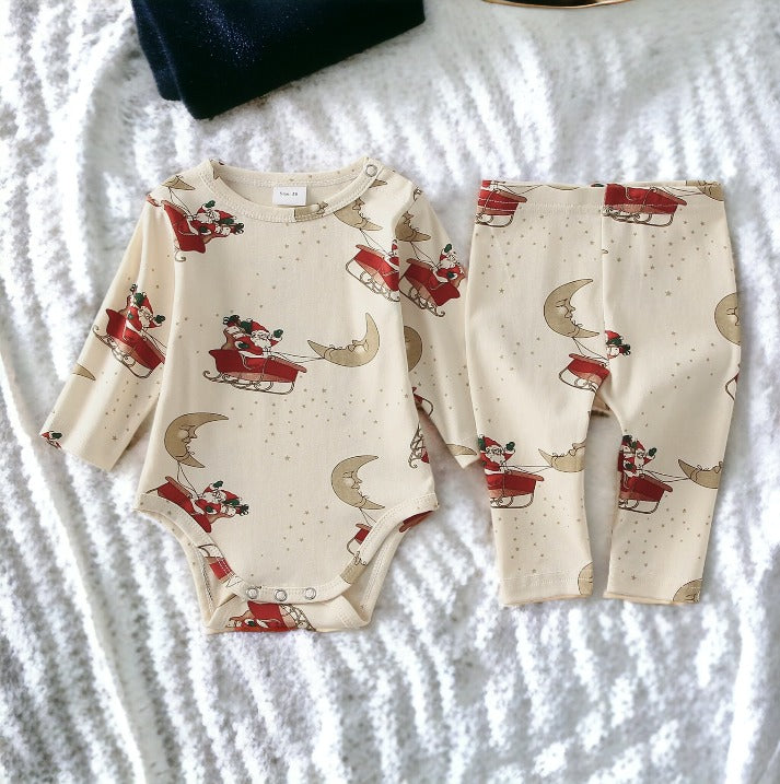 Baby & Toddler Christmas Santa Pajamas Set For Boys and Girls - Gathering Littles