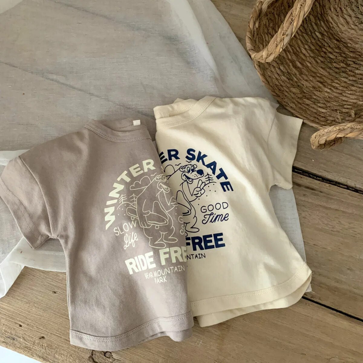 1-6Y Boys & Girls T-shirts Soft Cotton Letter Printed Kids Tees Children Tops Short-sleeve Clothes for Summer Kids Outfits - Gathering Littles