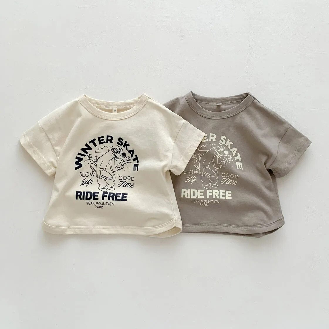 1-6Y Boys & Girls T-shirts Soft Cotton Letter Printed Kids Tees Children Tops Short-sleeve Clothes for Summer Kids Outfits - Gathering Littles
