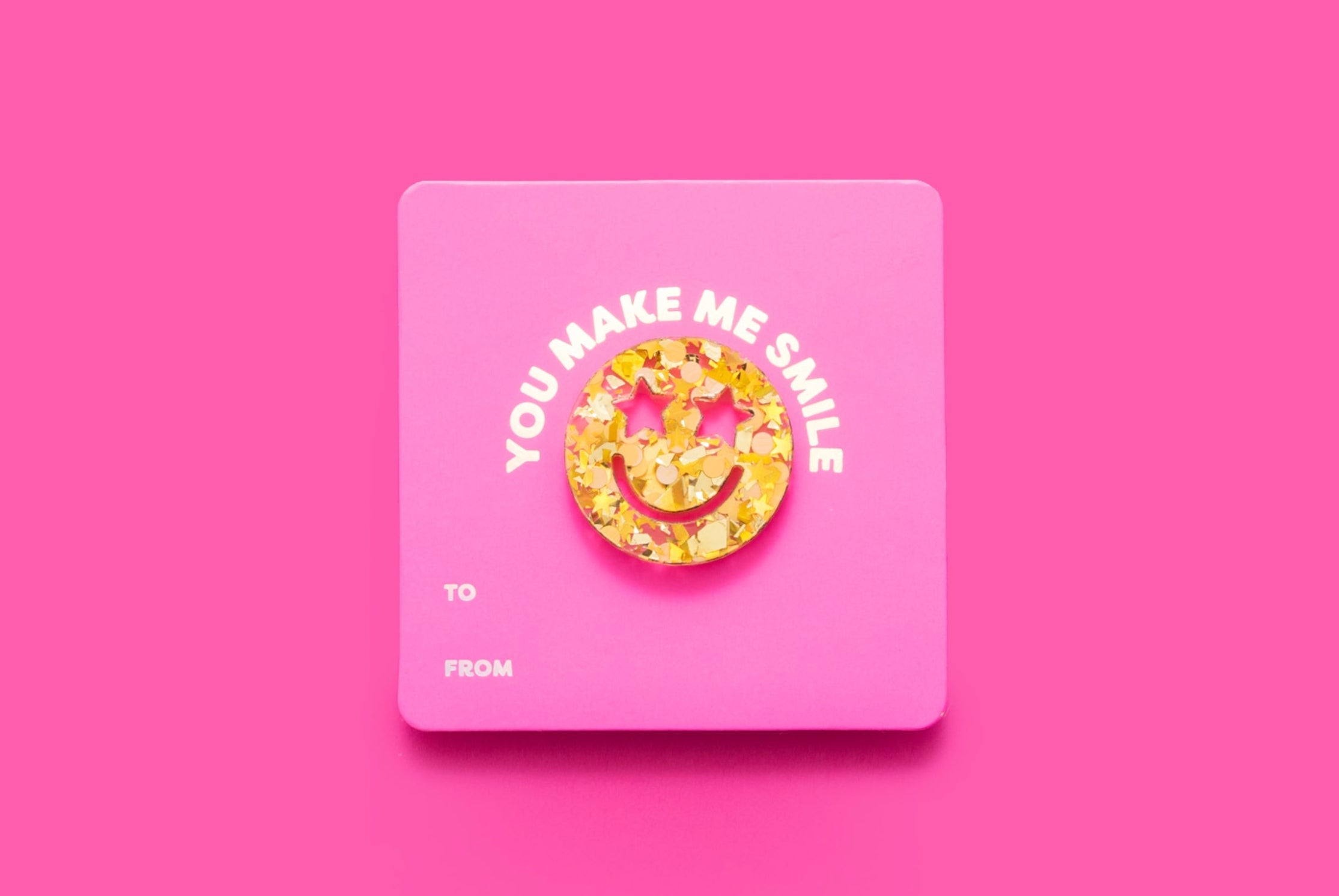 Smiley Pin Card