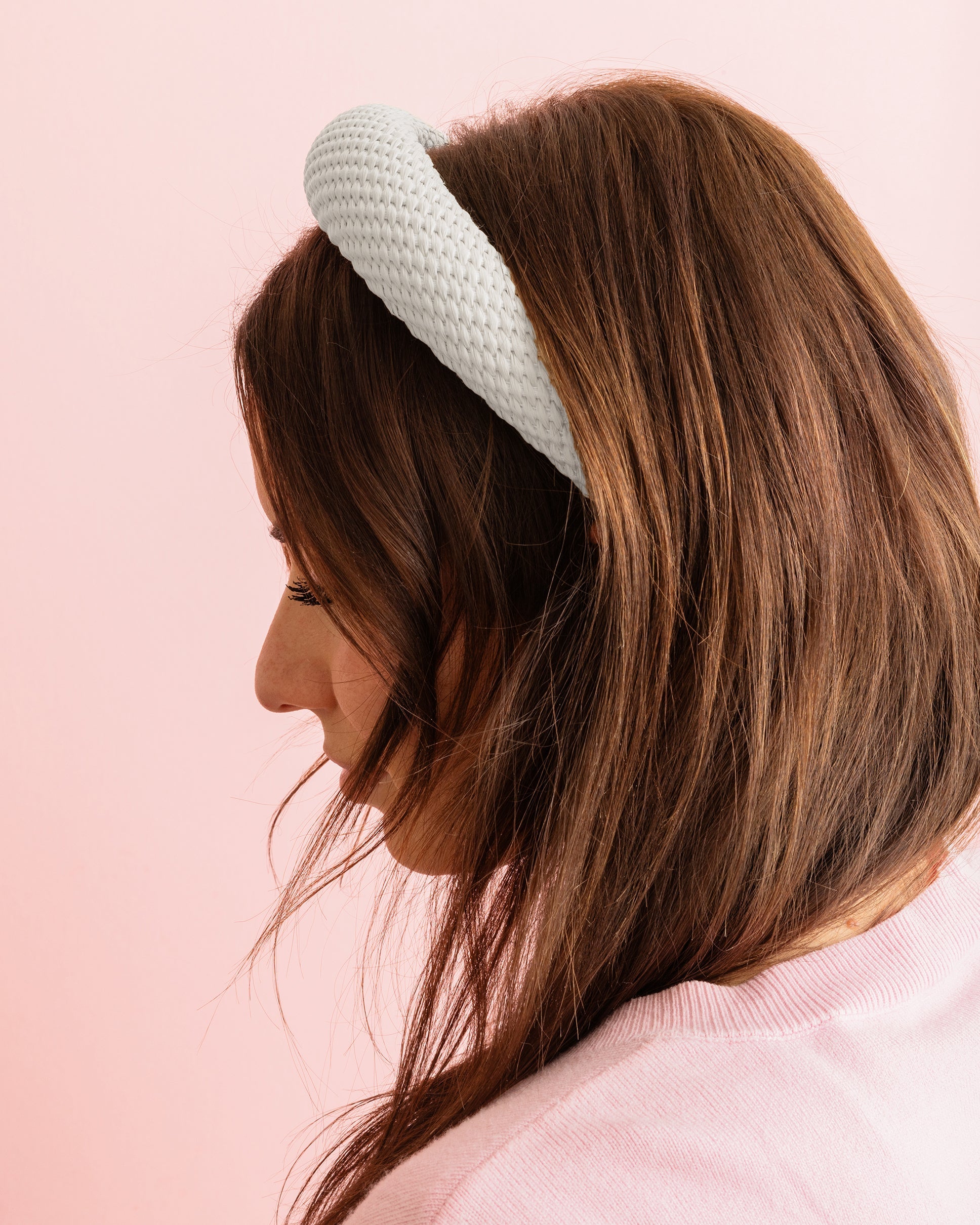 Layla White Rattan Headband
