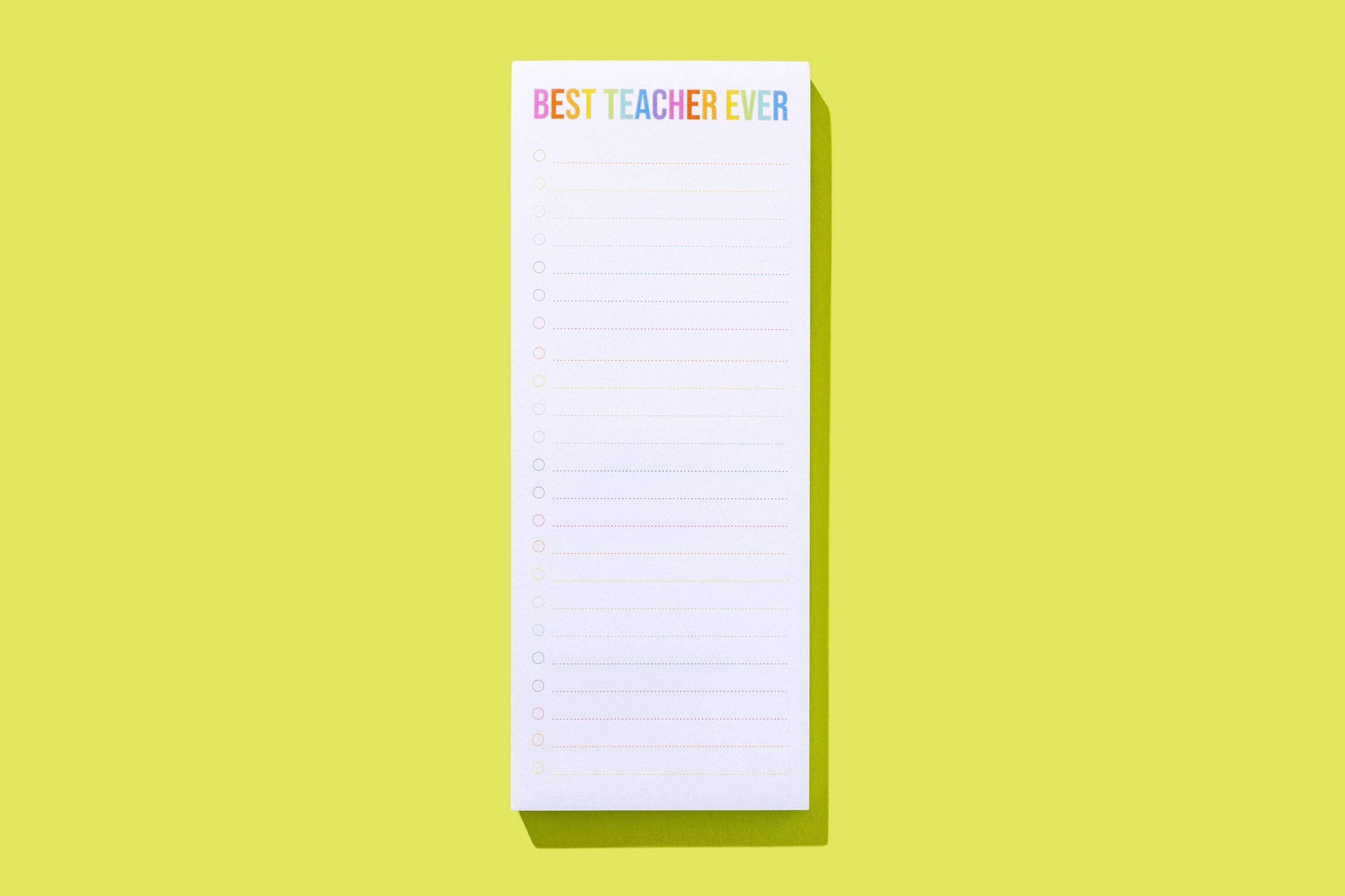 Best Teacher List Pad