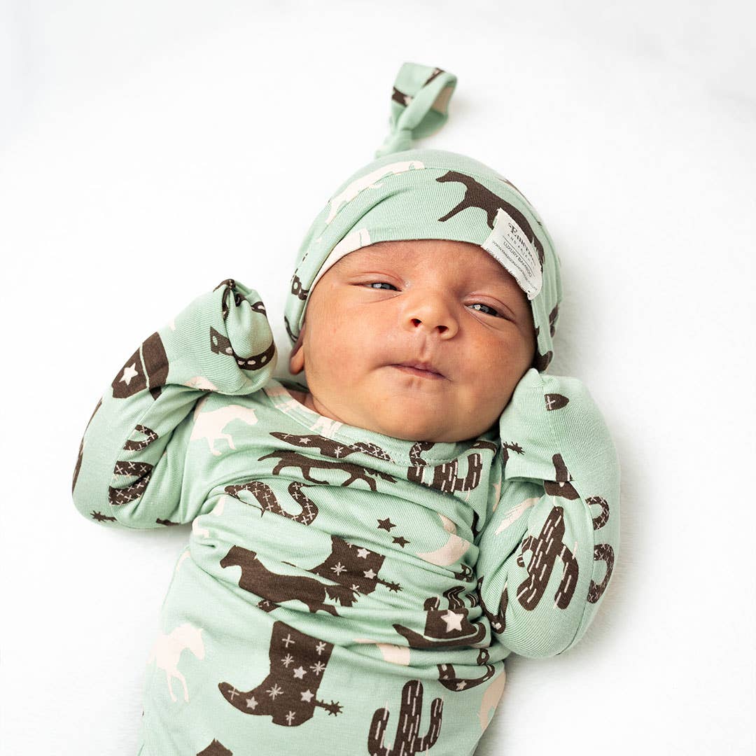 Giddyup Western Bamboo Gown Newborn Baby Gift Set - Gathering Littles