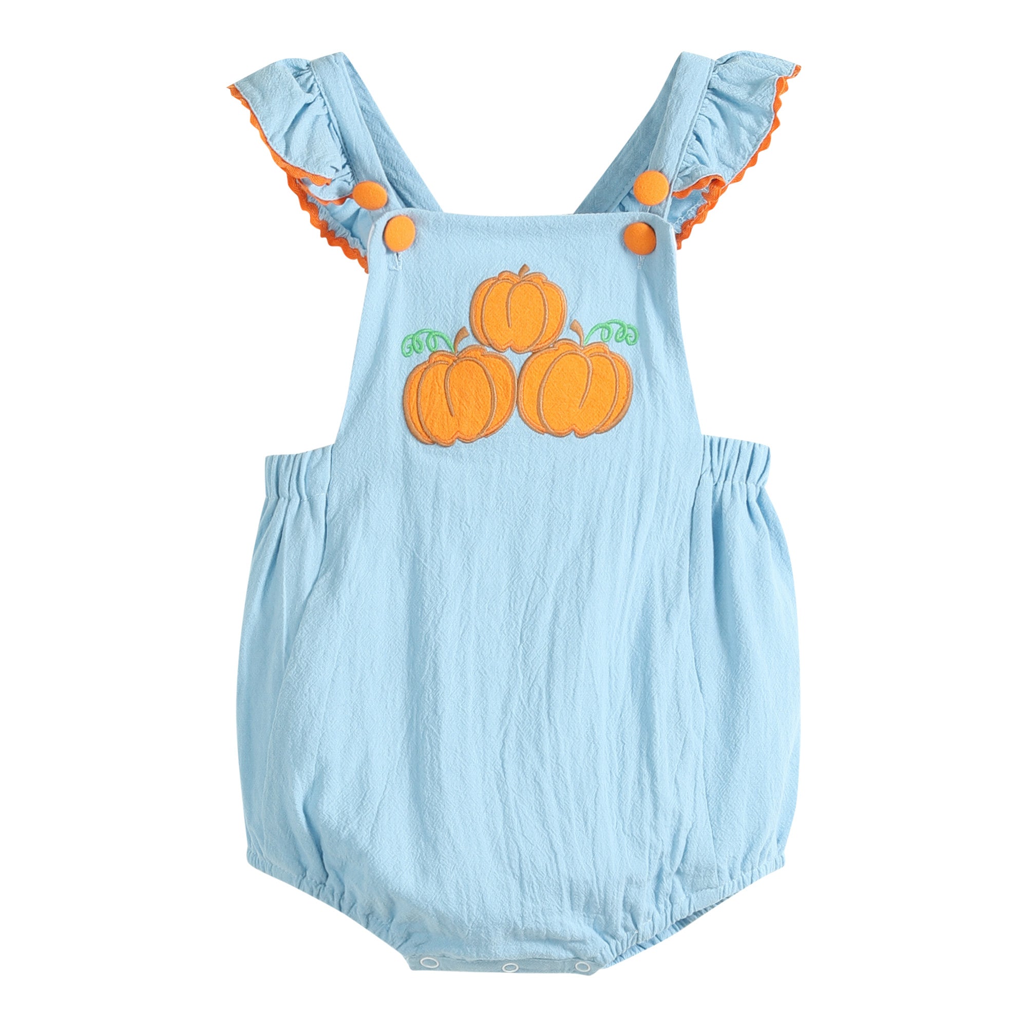 Blue Pumpkin Bubble Ruffle Romper