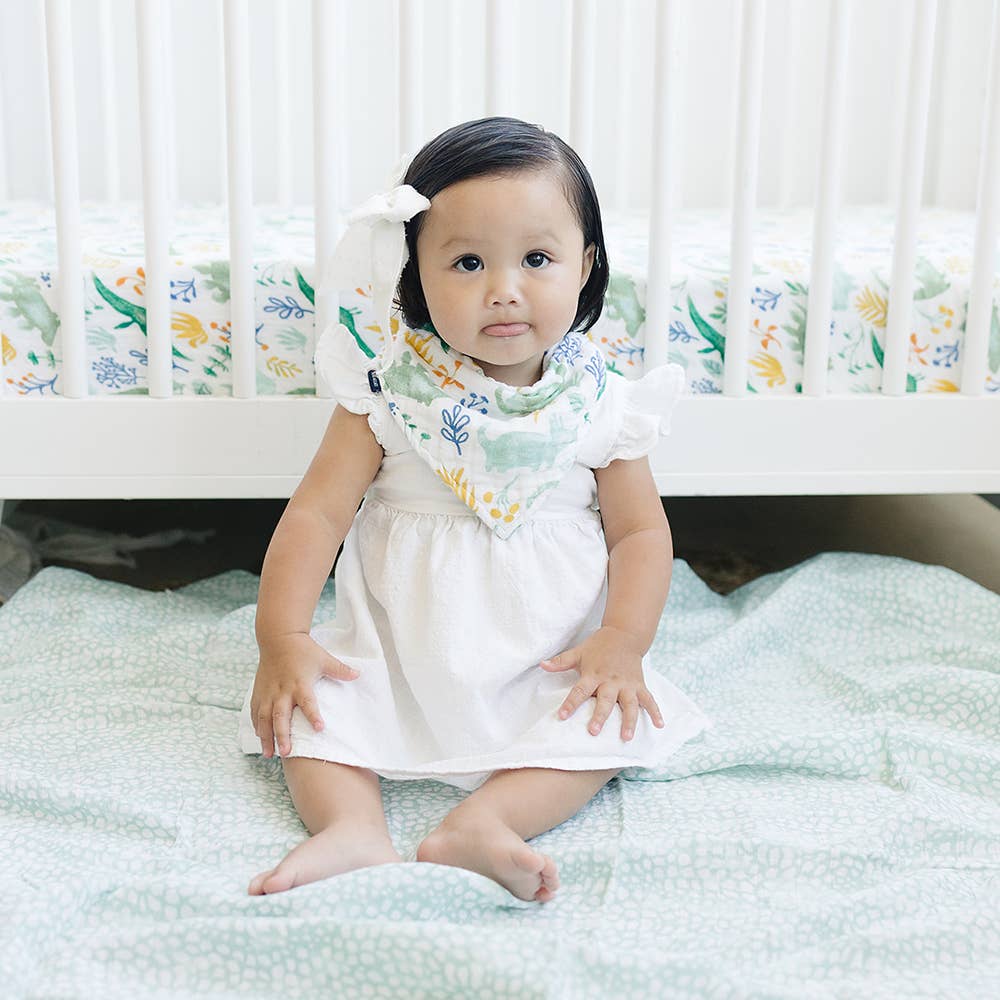 Dino Roar + Upscale Classic Muslin Bandana Bib Set