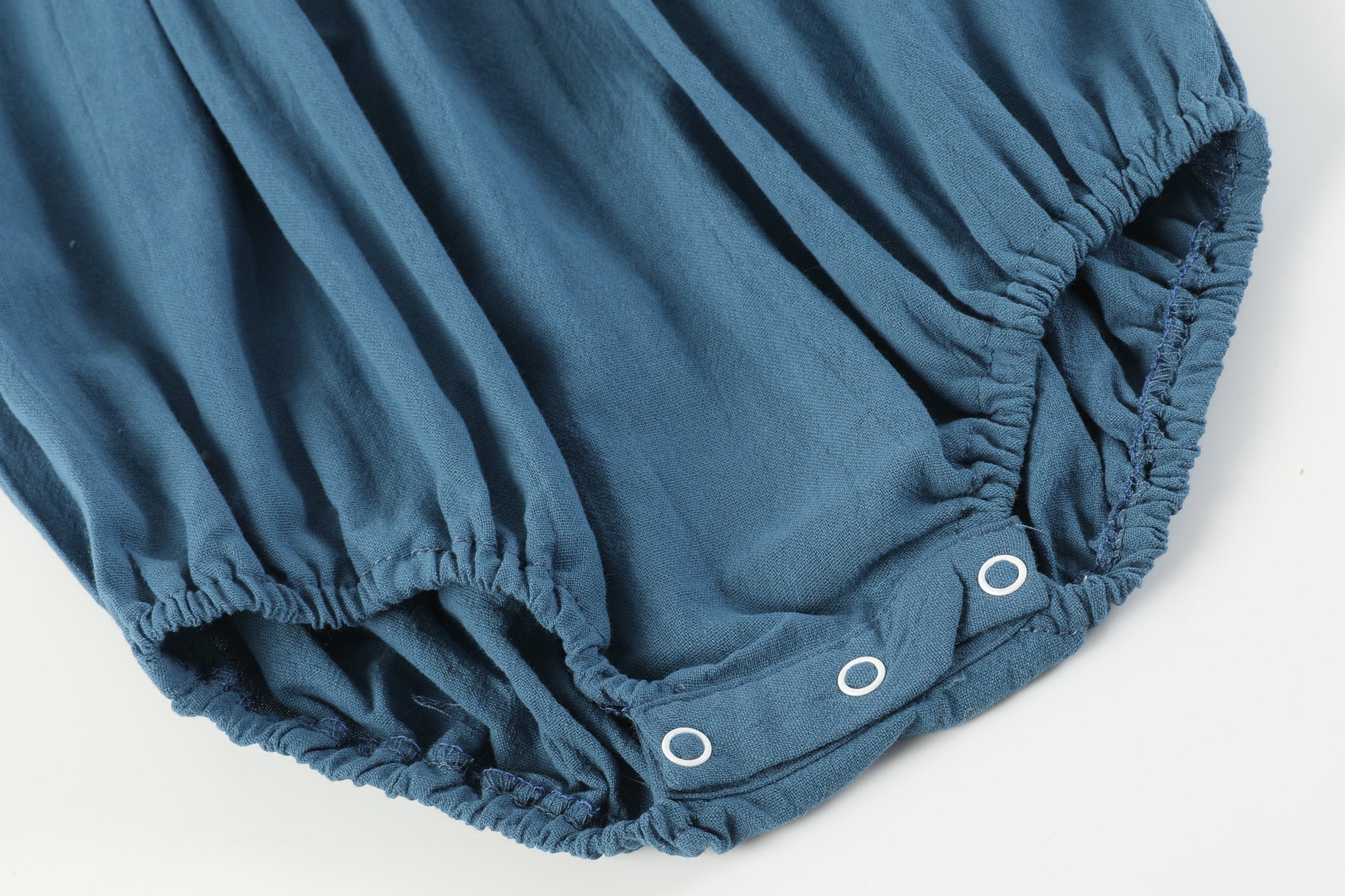 Cobalt Blue Turkey Smocked Bubble Romper