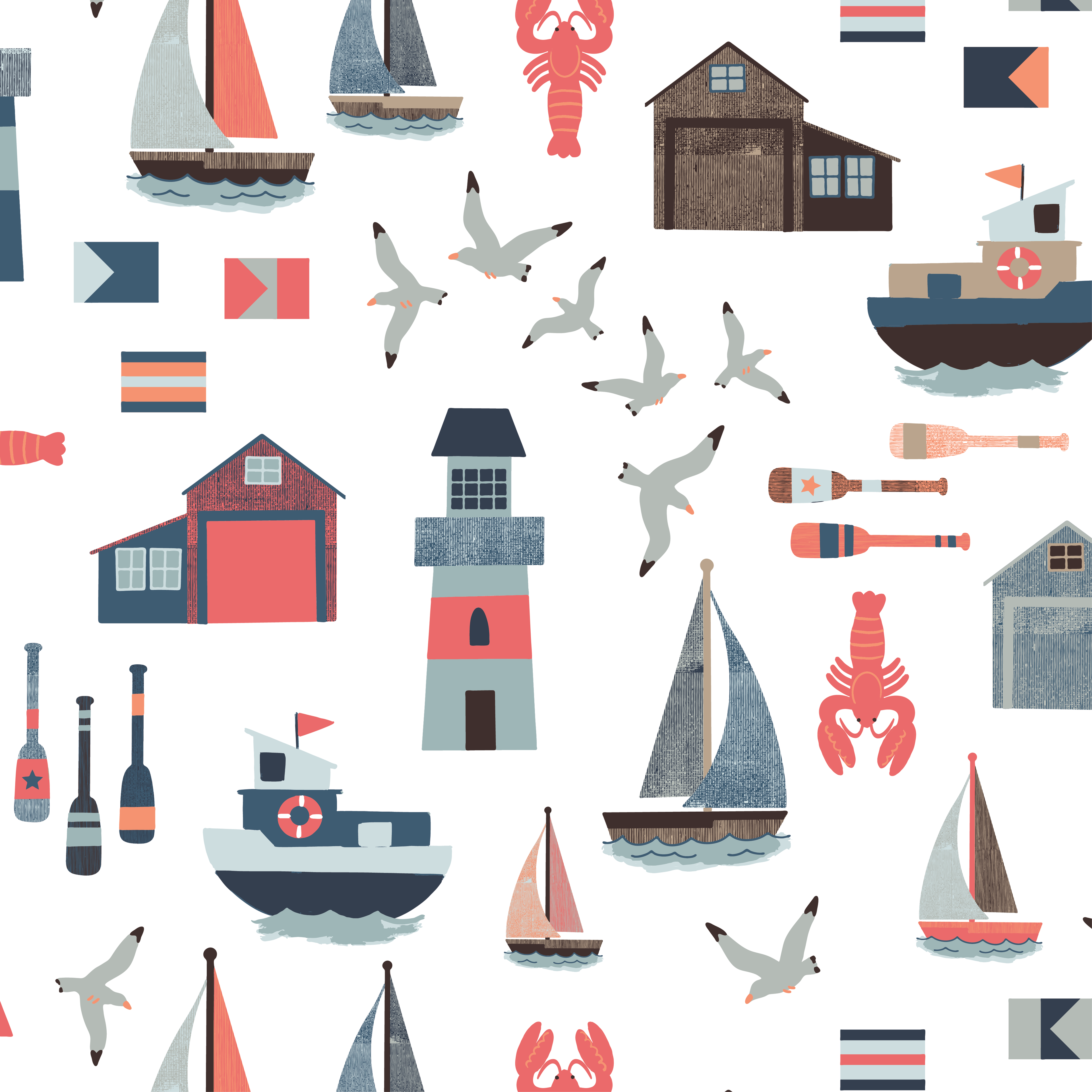 Nautical Oh-So-Soft Muslin Crib Sheet