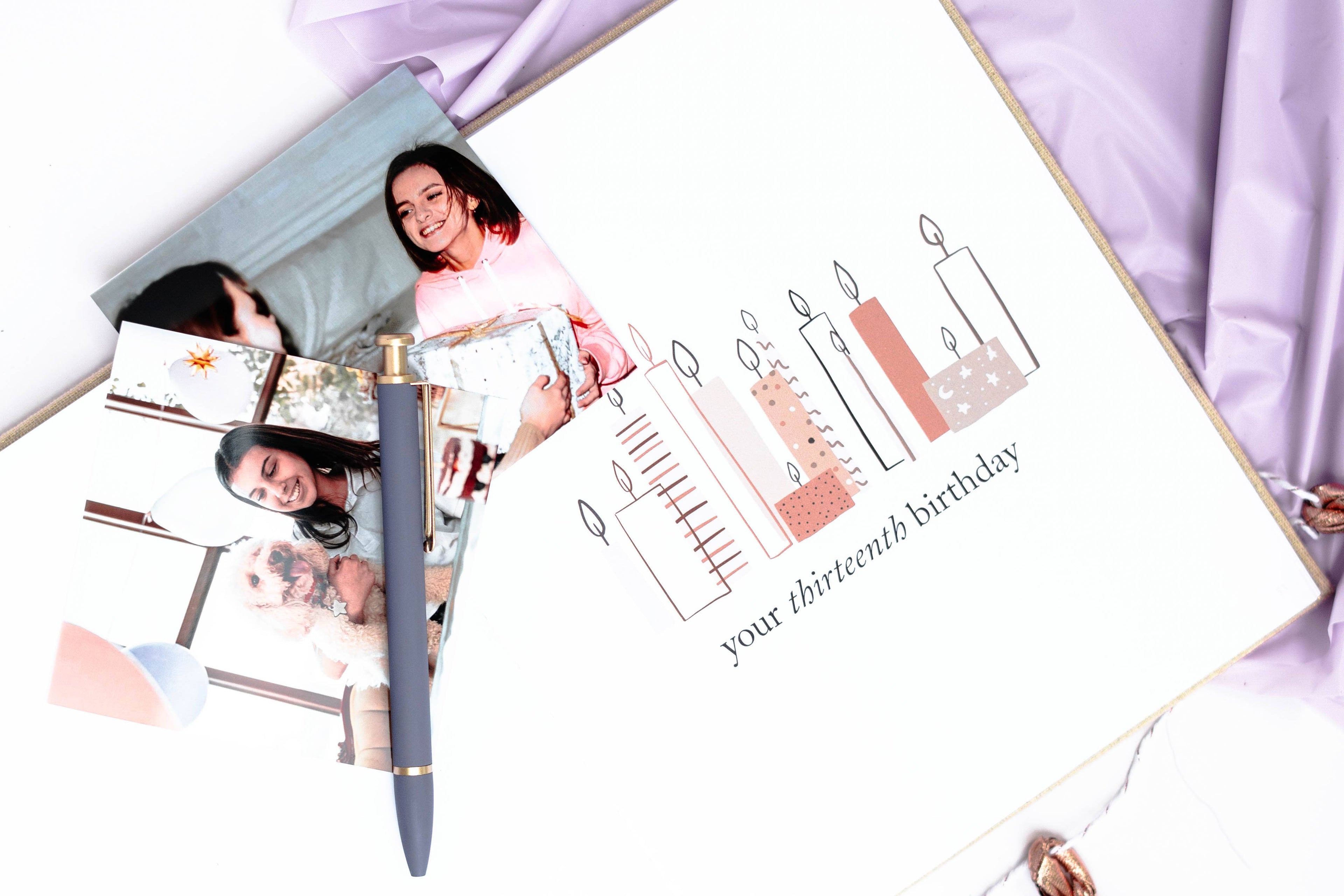 Birthday Memory Book – Birthday Guest Book w/Gold