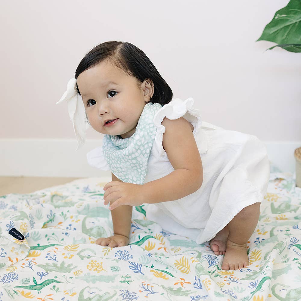 Dino Roar + Upscale Classic Muslin Bandana Bib Set