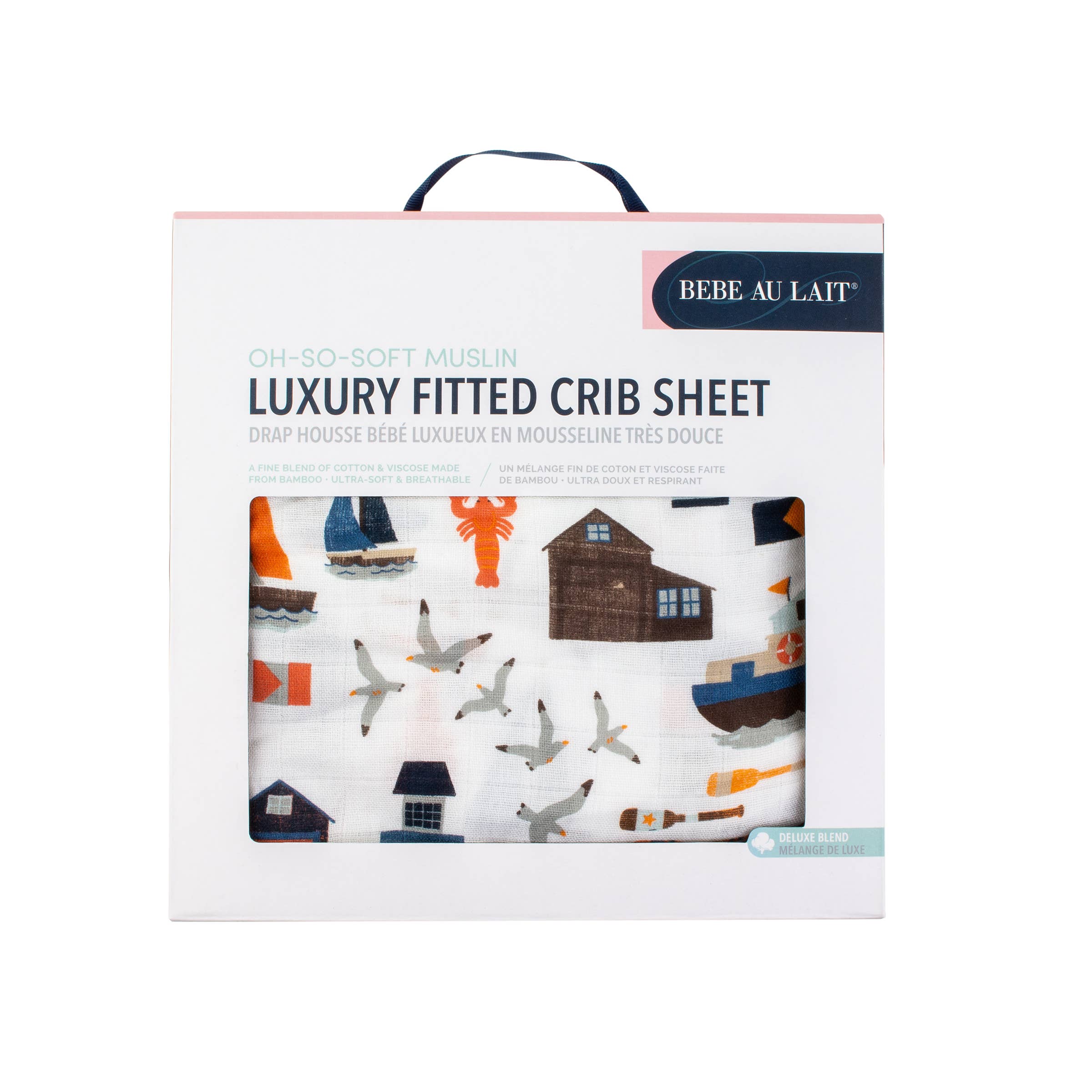 Nautical Oh-So-Soft Muslin Crib Sheet