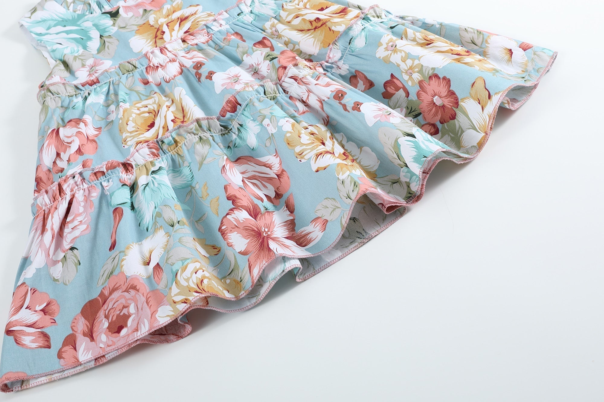 Floral Print Ruffle Tiered Dress