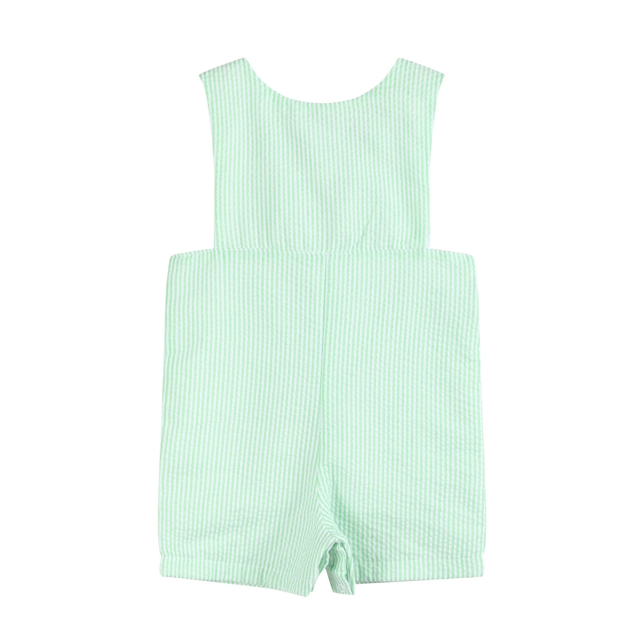 Green Seersucker Easter Bunny Smocked Jon Jons