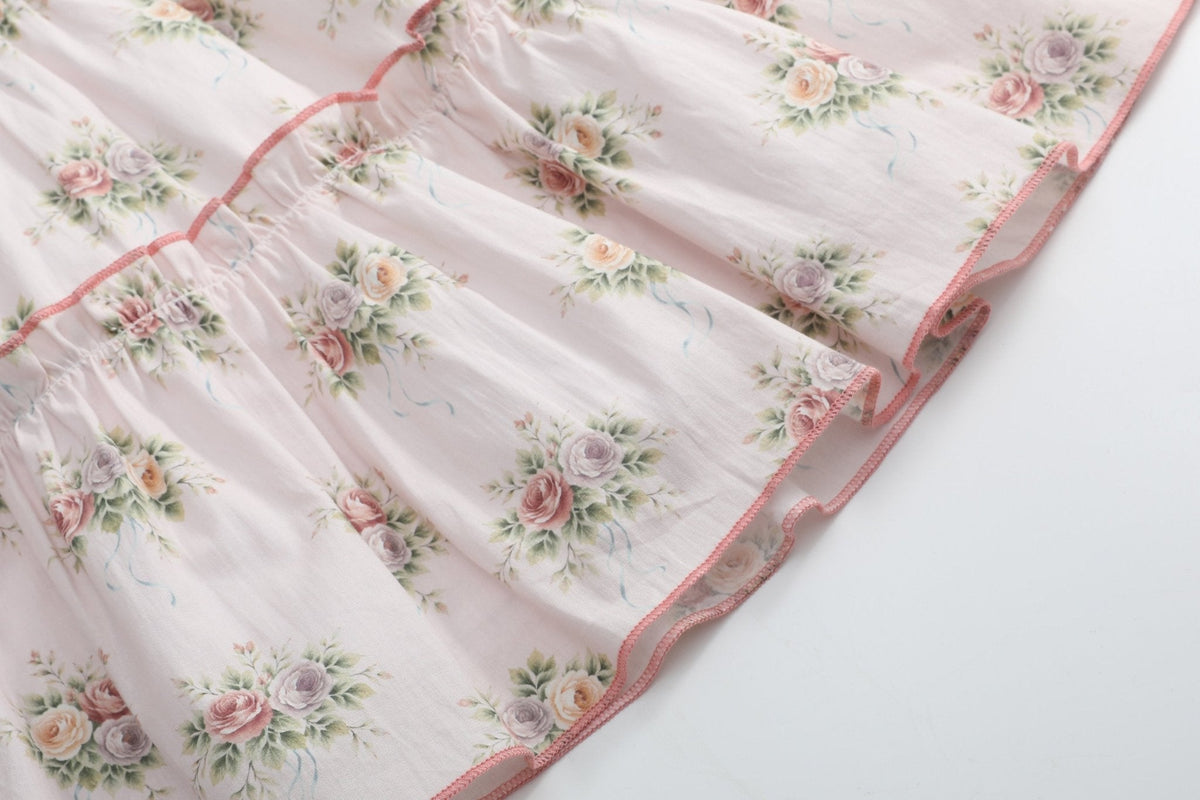Heirloom Custom Rose Layered Ruffle Dress