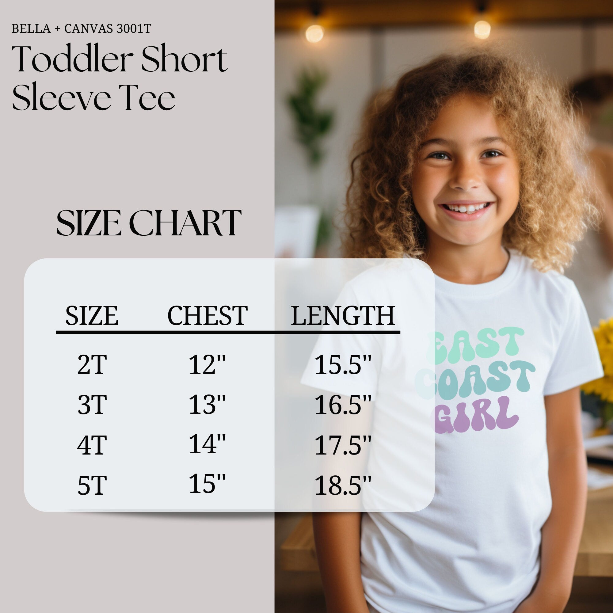 Toddler T-shirt - East Coast Girl Retro Shirt - Retro Natural Infant, Toddler & Youth Tee - Gathering Littles