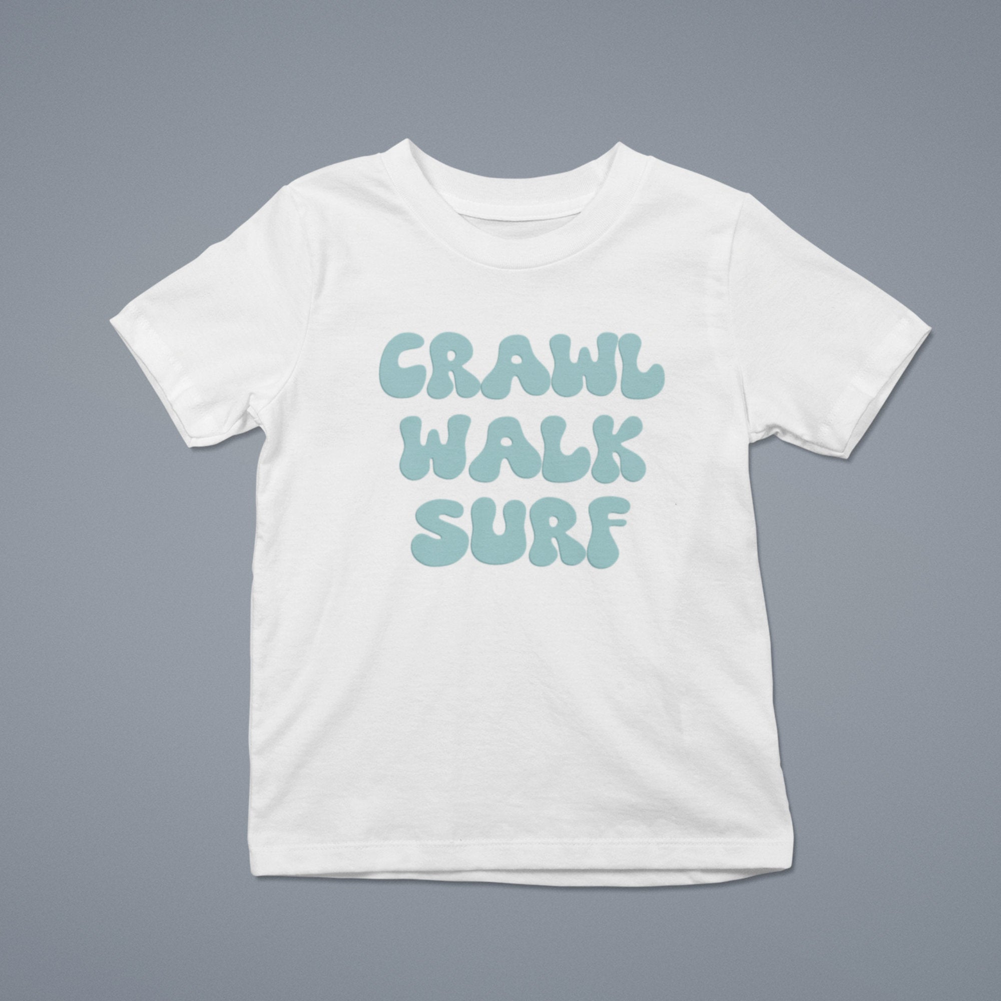 Crawl Walk Surf Baby Onesie, Surfer Baby Onesie, Cute Toddler Retro Shirt - Retro Natural Infant, Toddler & Youth Tee - Gathering Littles