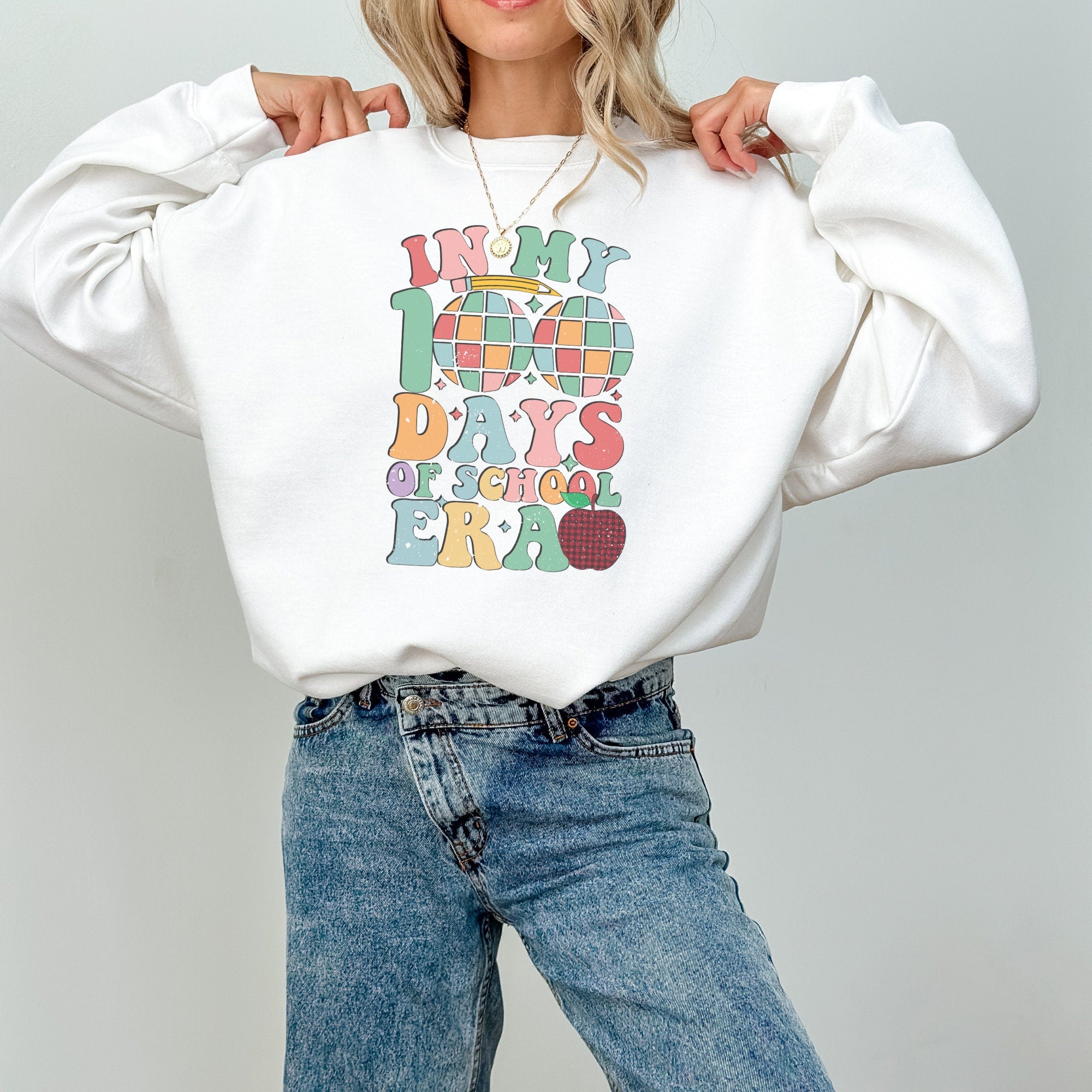 100 Days of School T-Shirt, 100 Days of School Sweatshirt, 100 Days Celebration Shirt, Teacher Sweater, Teacher Gift, Cute Teacher Shirt