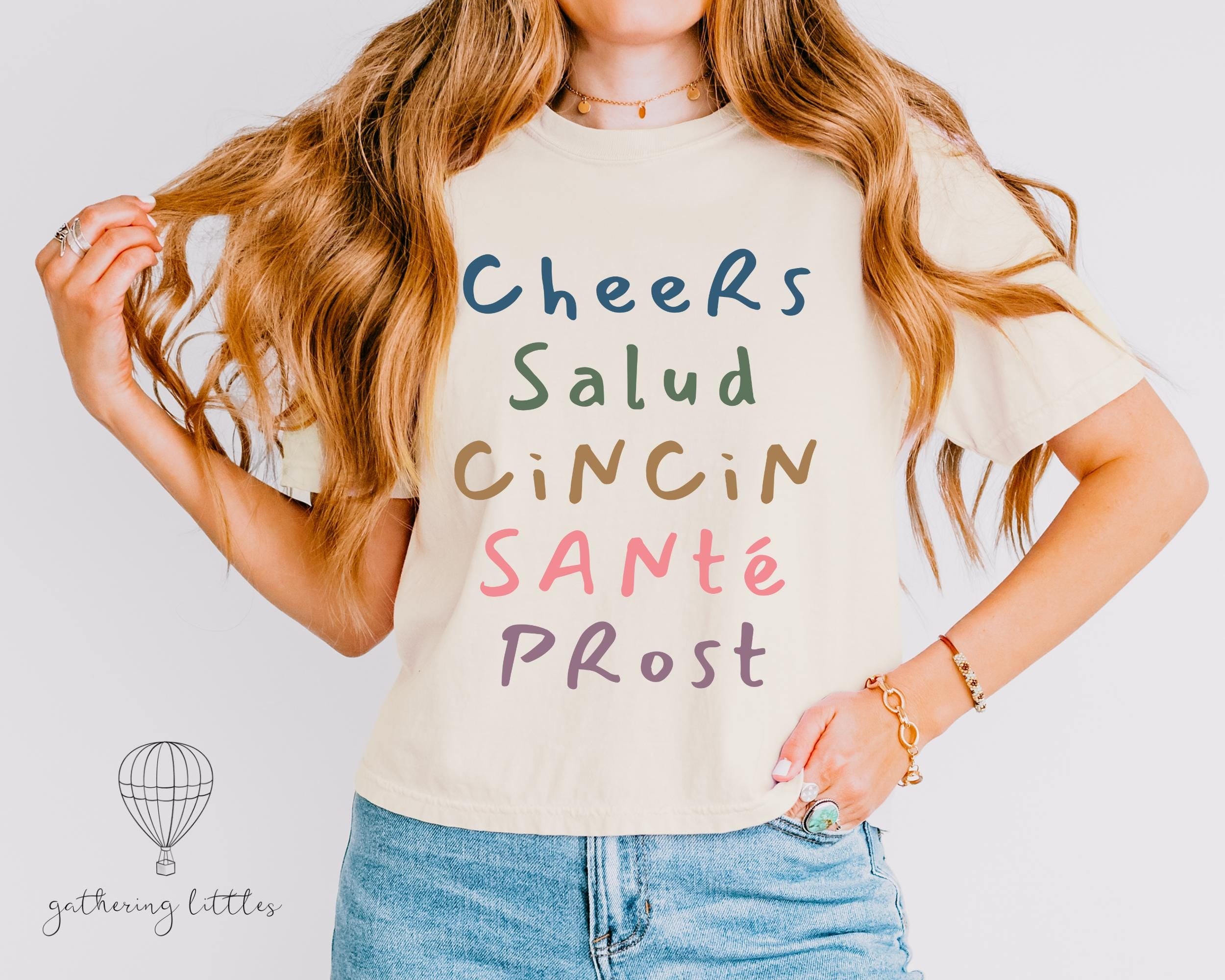 Cheers Shirt, Comfort Colors Drinks Tshirt, Champagne Lover Gift, Bartender Crewneck, Bachelorette Tee, Cheers New Years Eve Shirt, salud