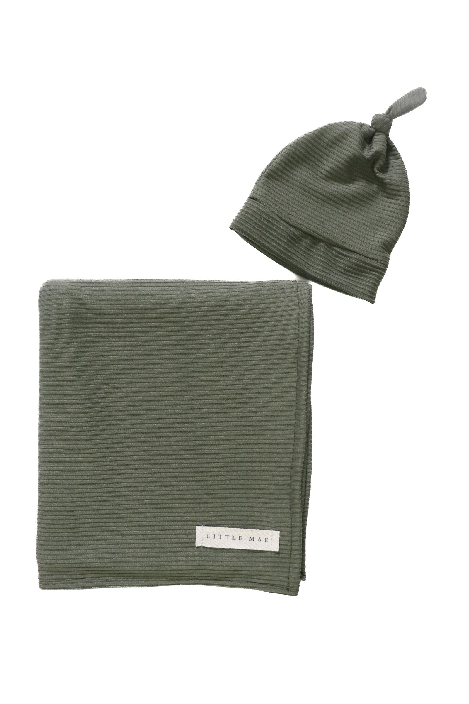 Moss Ribbed Stretch Swaddle