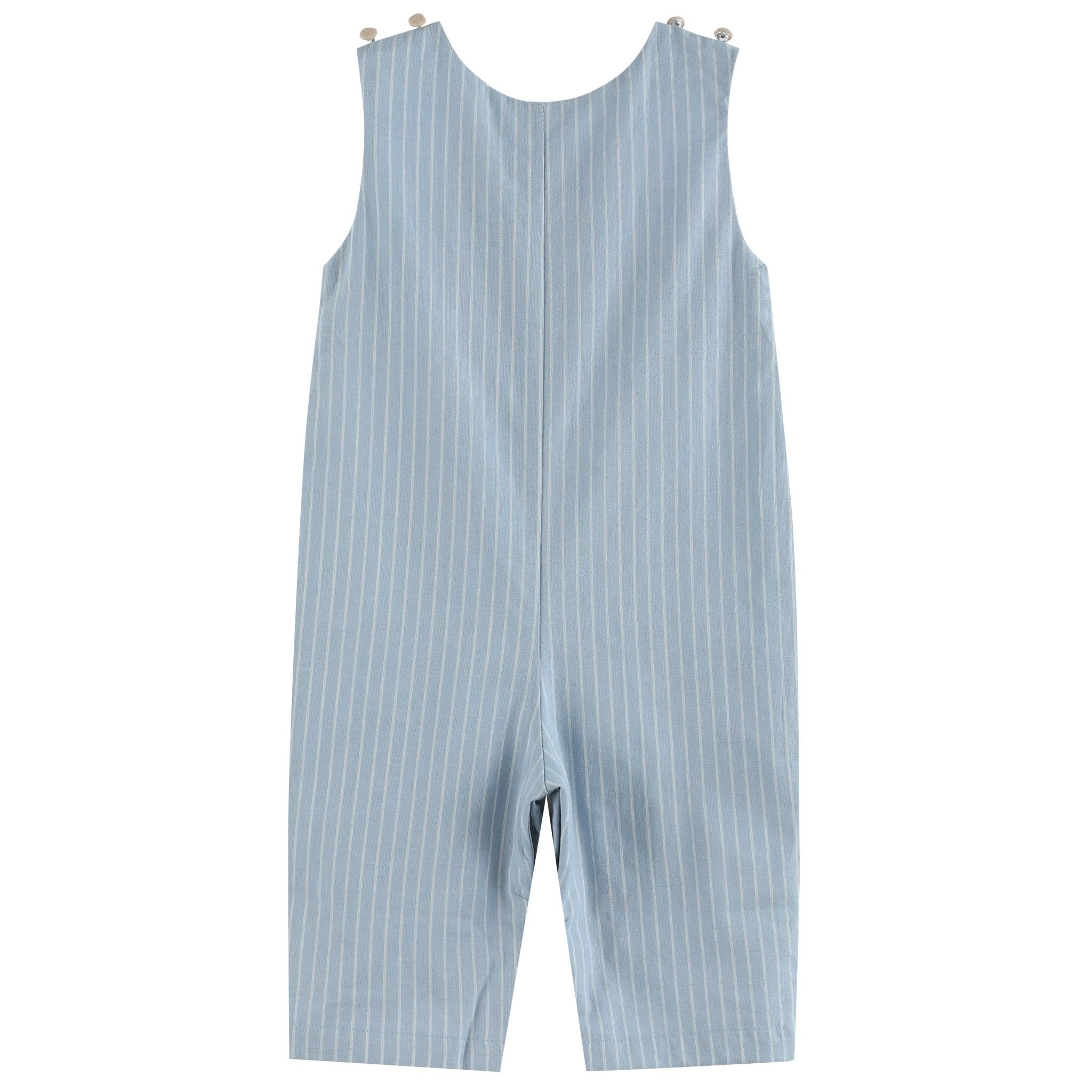 Light Blue Puppy Smocked Overalls