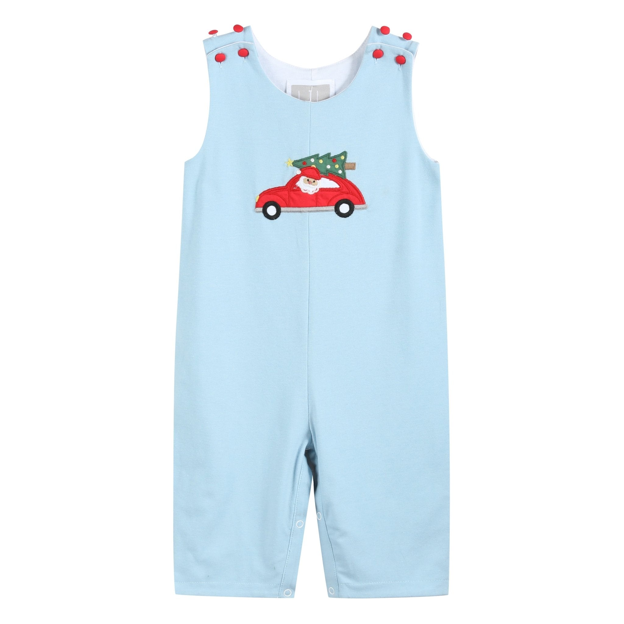 Light Blue Santa Christmas Car Overalls
