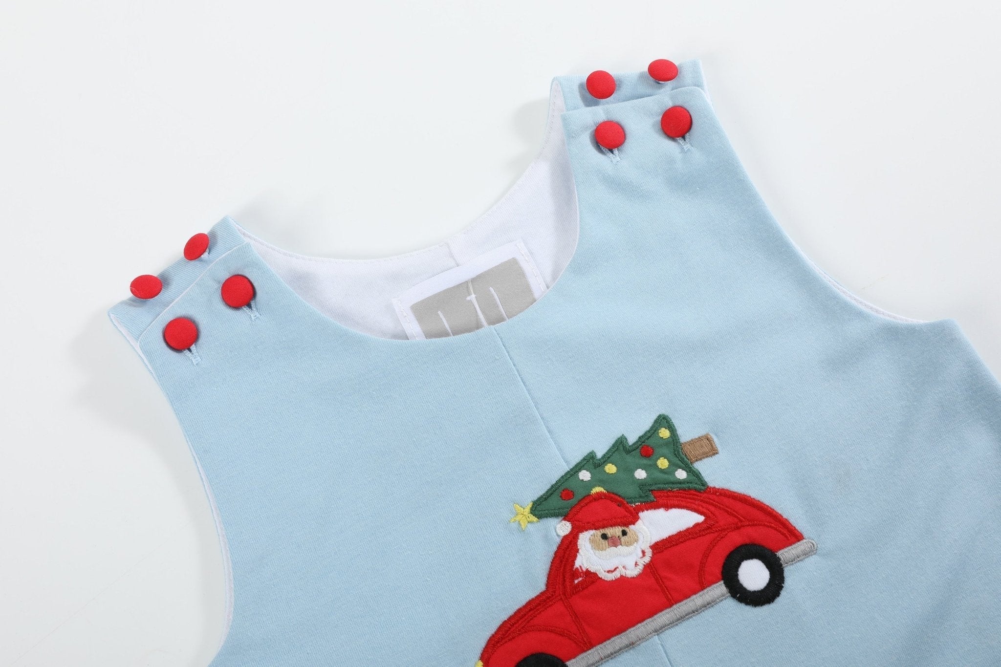 Light Blue Santa Christmas Car Overalls