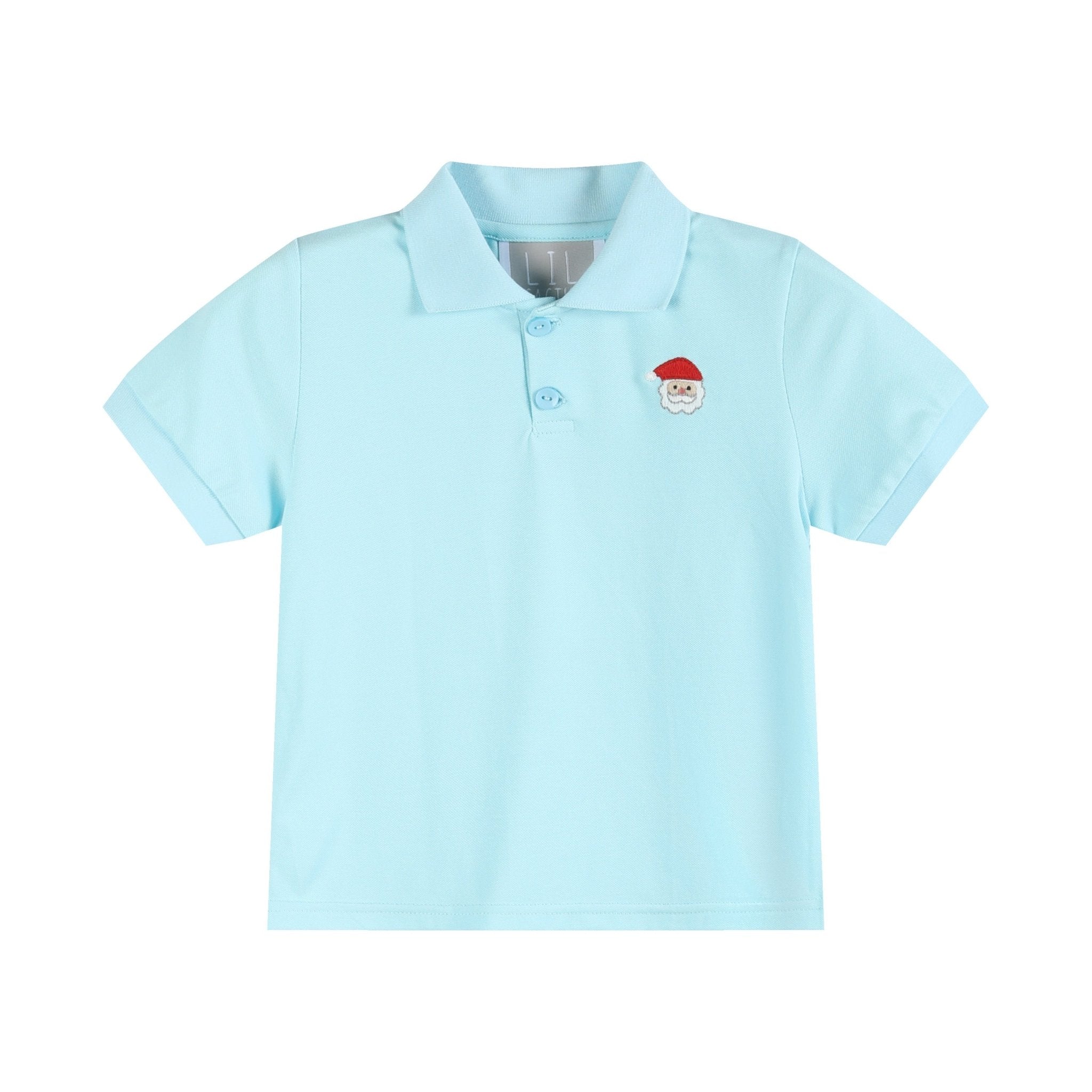Light Blue Santa Polo Shirt