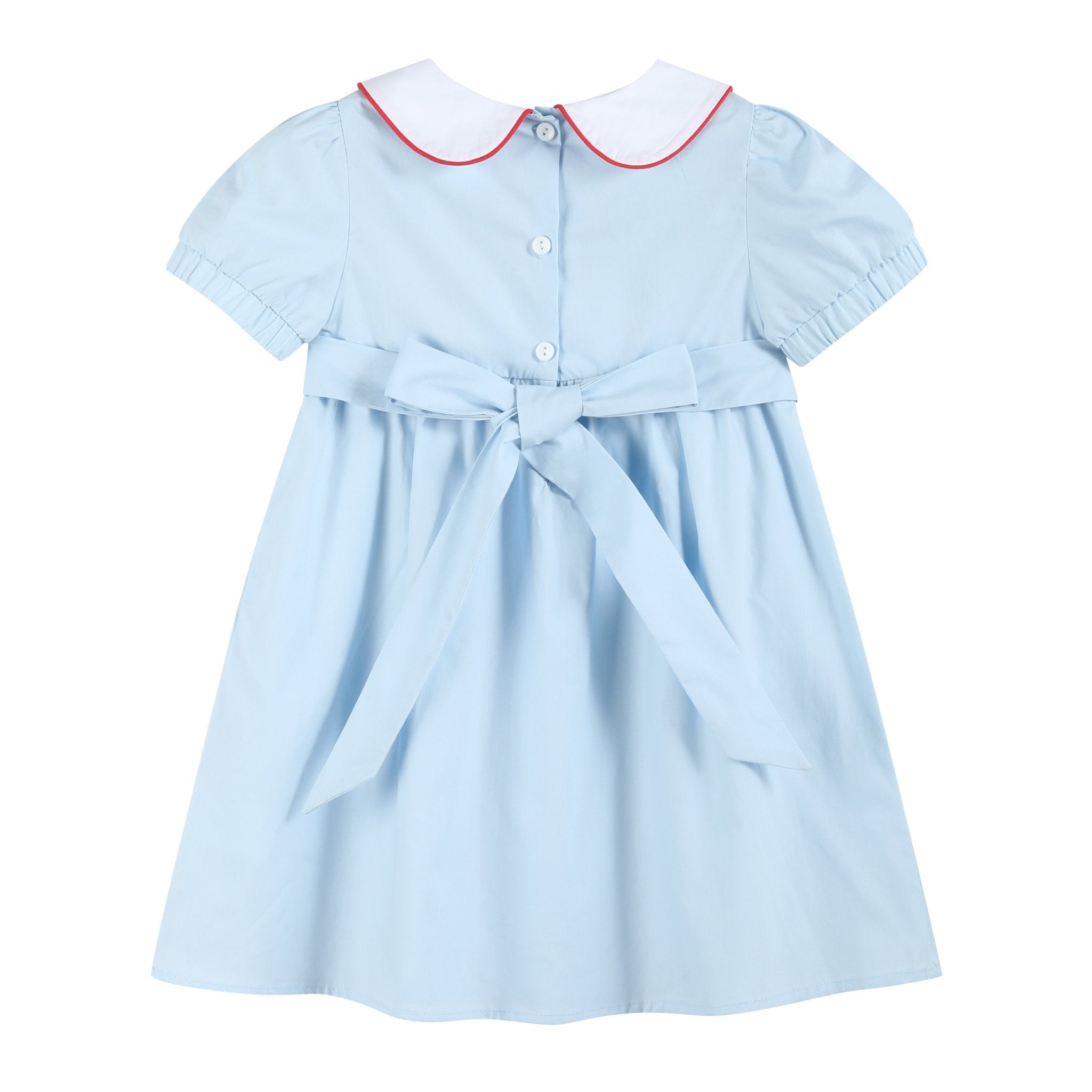 Light Blue Santa Smocked Dress
