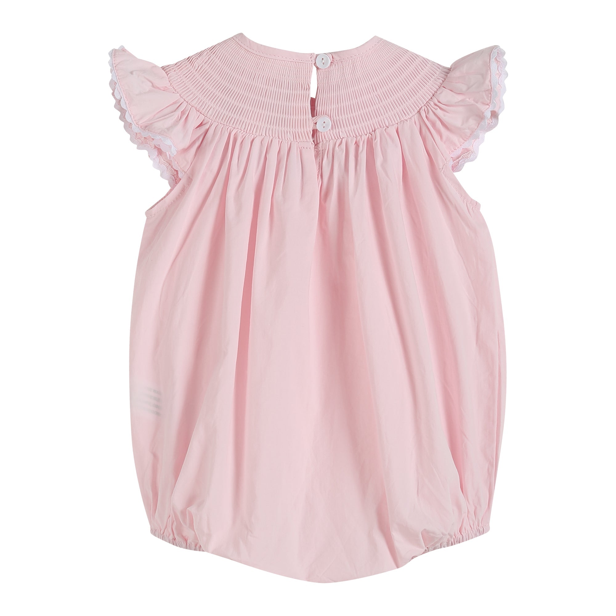 Light Pink Daisy Smocked Ruffle Romper