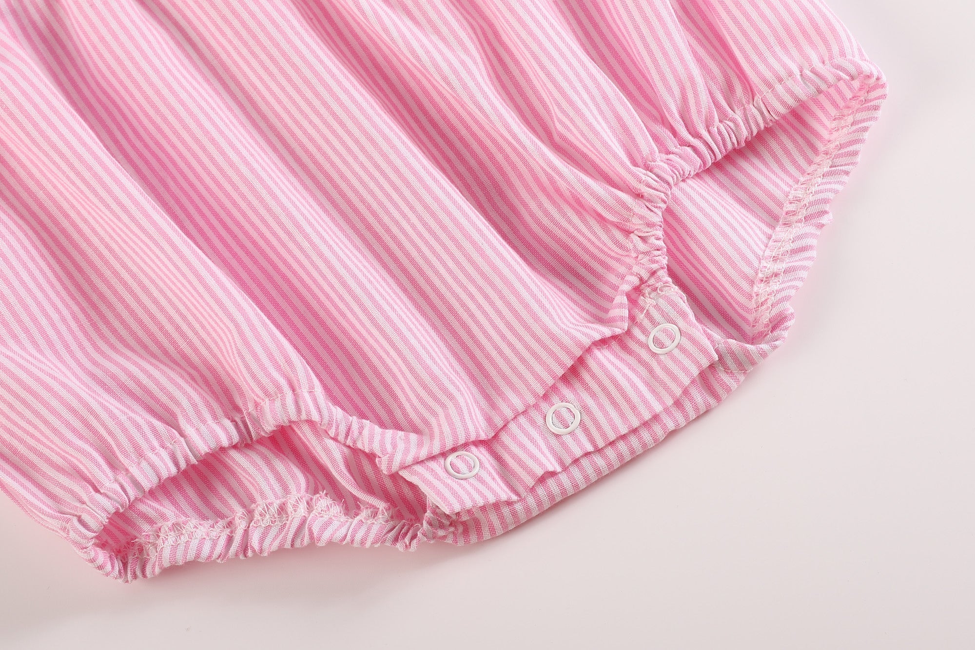 Pink Striped Lil Sister Smocked Romper