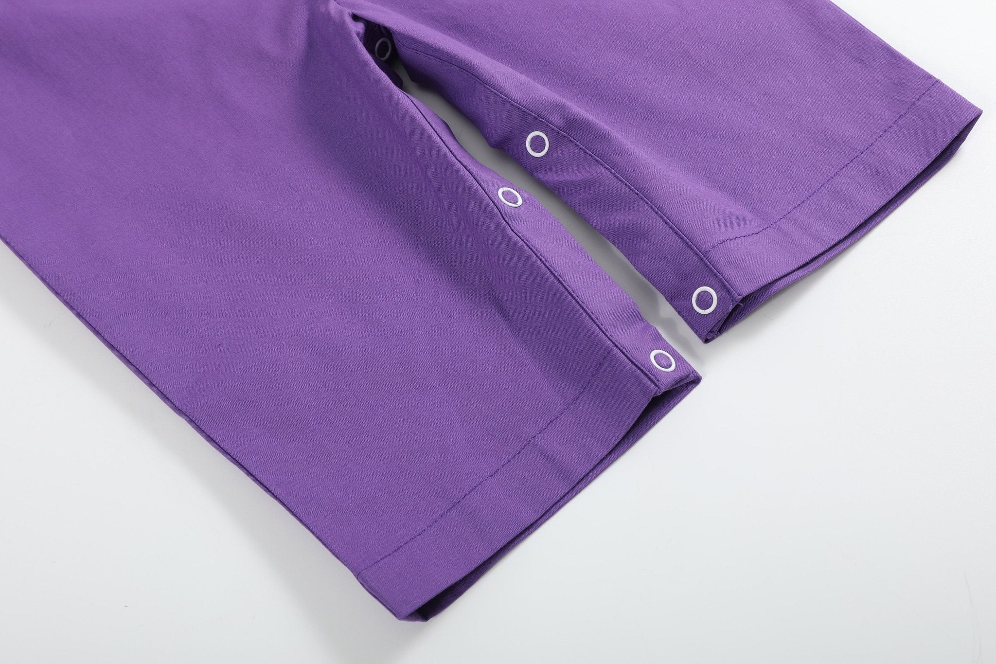 Purple and Gold Football Smocked Overalls