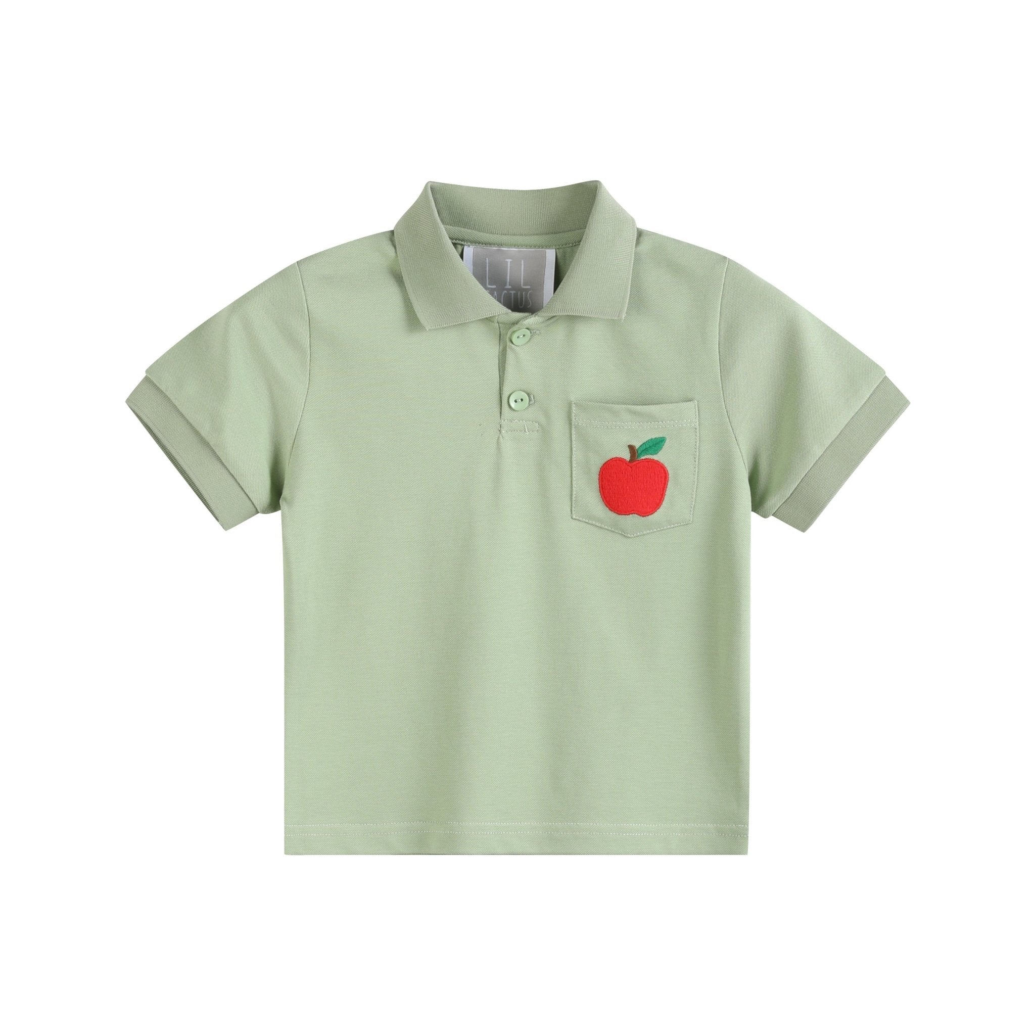Sage Green Apple Polo Golf Shirt