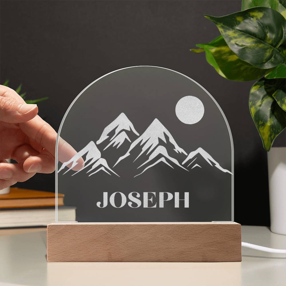 Custom Name Mountain Nightlight for Kids, Personalized National Park Nightlight - Gathering Littles