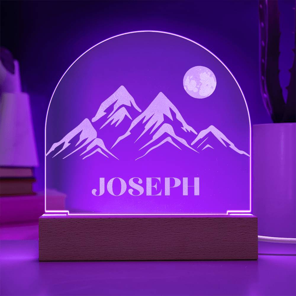 Custom Name Mountain Nightlight for Kids, Personalized National Park Nightlight - Gathering Littles