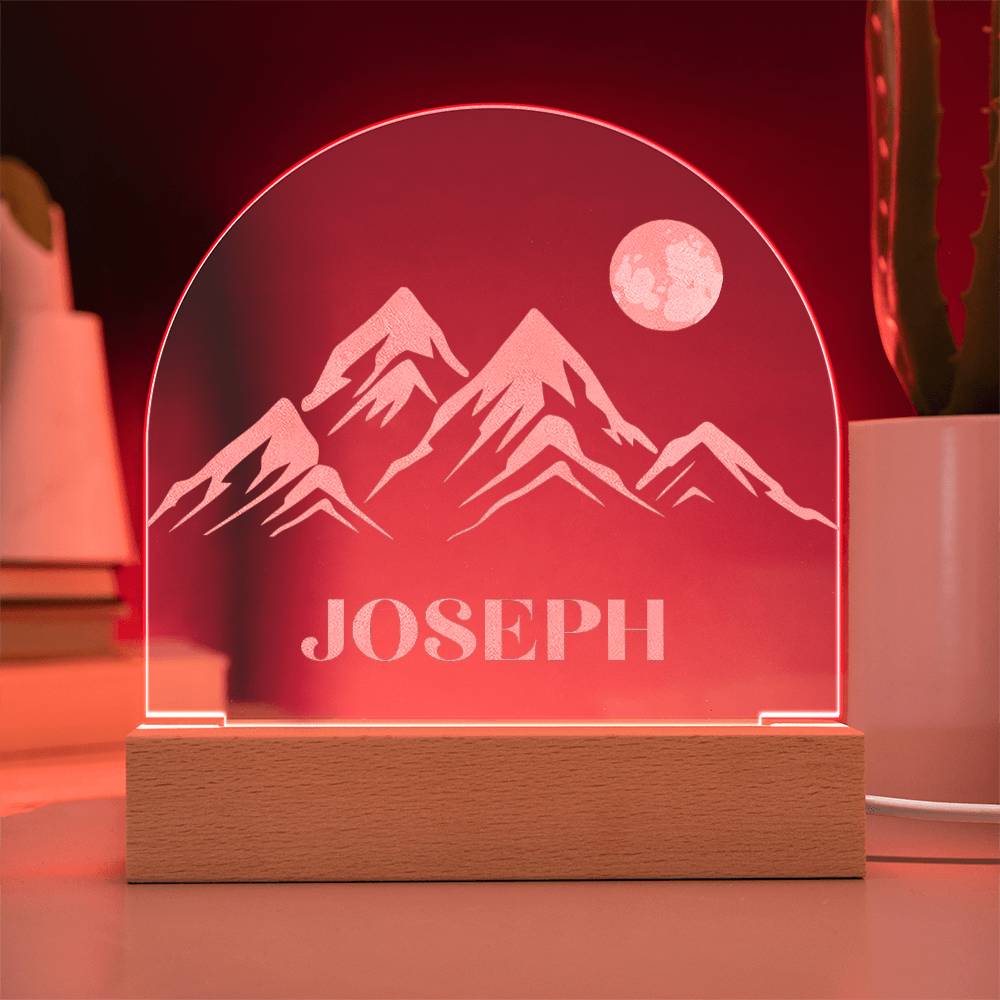 Custom Name Mountain Nightlight for Kids, Personalized National Park Nightlight - Gathering Littles