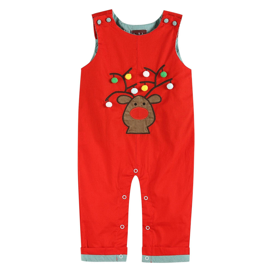 Toddler Red Plaid Reindeer Overalls, Toddler Christmas Outfit - Gathering Littles
