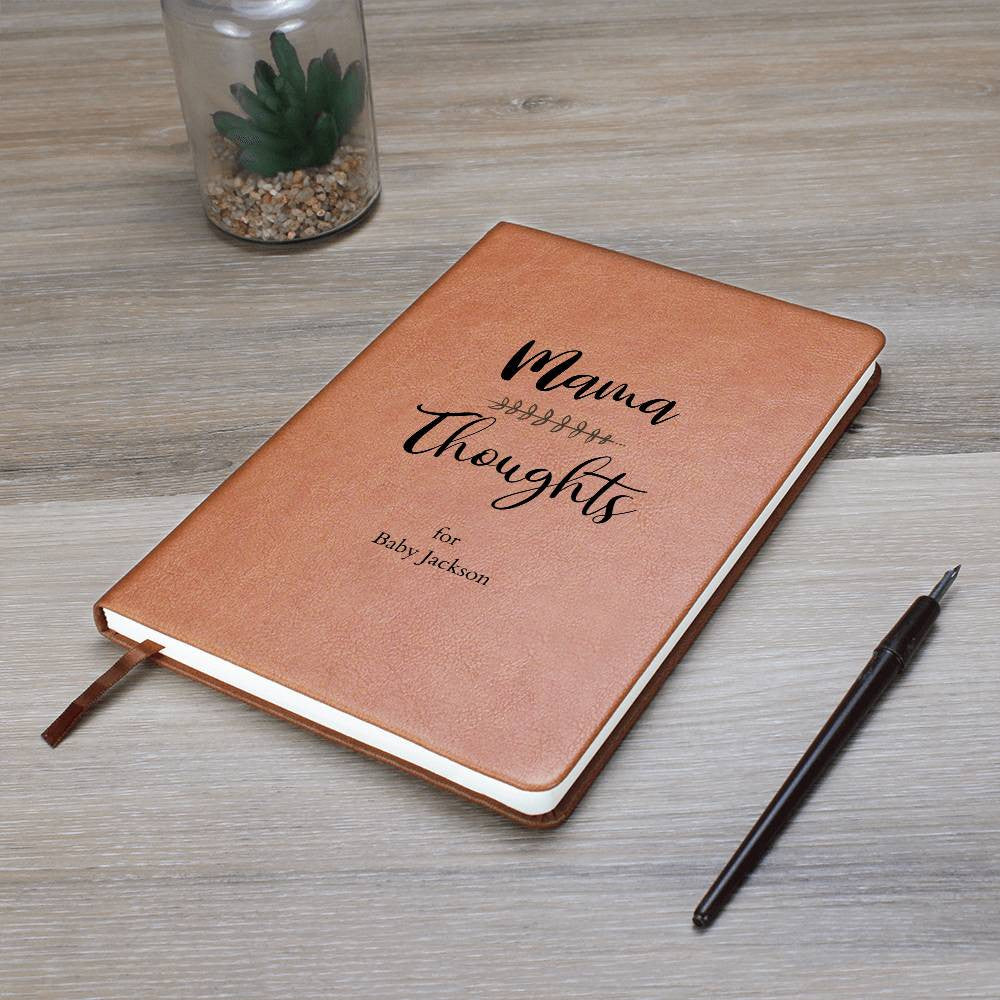 Personalized Leather Journal for New Moms, Personalized Gift for New Moms, Personalized Mom Journal, Sentimental Gift for New MomGraphic Journal - Gathering Littles