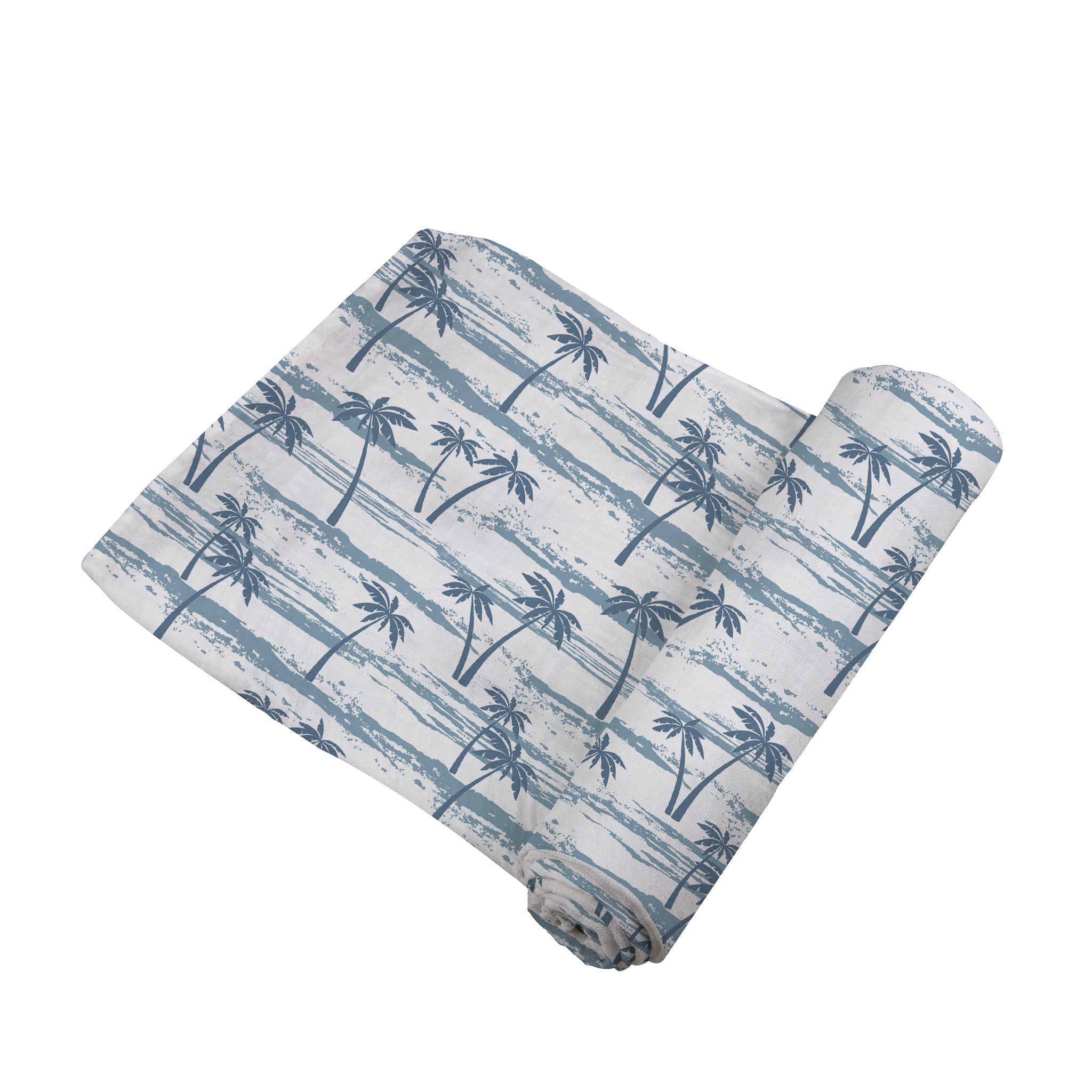 Ocean Palm Trees Bamboo Baby Swaddle - Gathering Littles