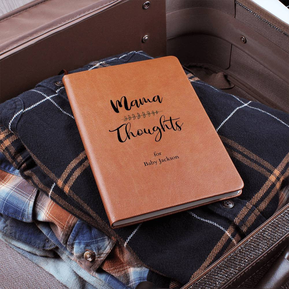 Personalized Leather Journal for New Moms, Personalized Gift for New Moms, Personalized Mom Journal, Sentimental Gift for New MomGraphic Journal - Gathering Littles